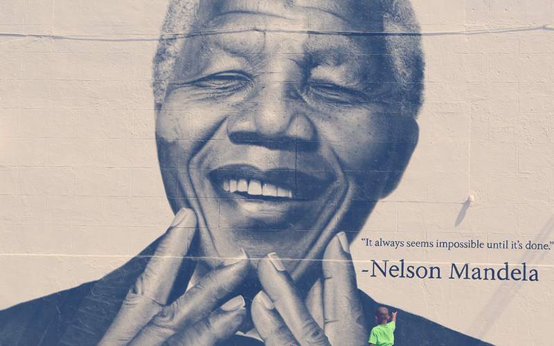 Mural de Nelson Mandela en Brooklyn 