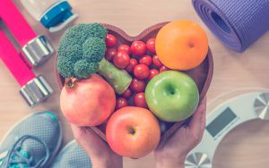 Frutas en formas de corazón