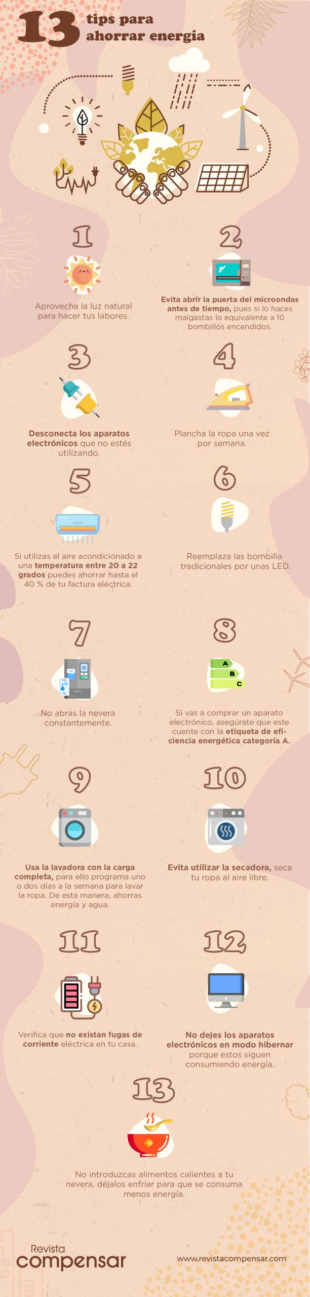 13 tips para ahorrar energía 