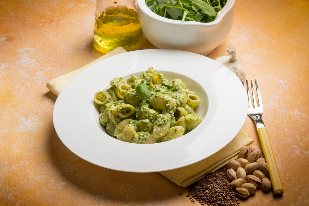 Pasta con pesto pistacho