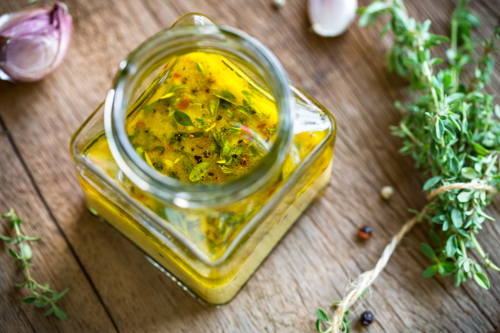 Vinaigrette de limón con Thyme a base de ingredientes frescos