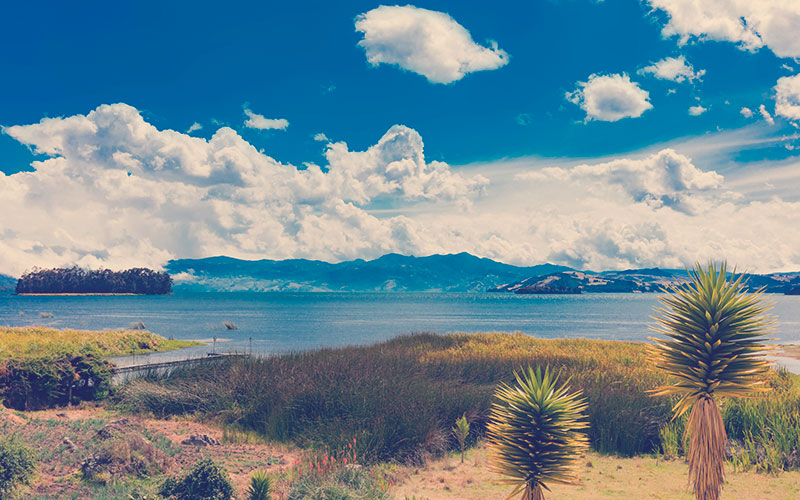 Laguna de Tota Lago Boyaca en Colombia Sudamérica