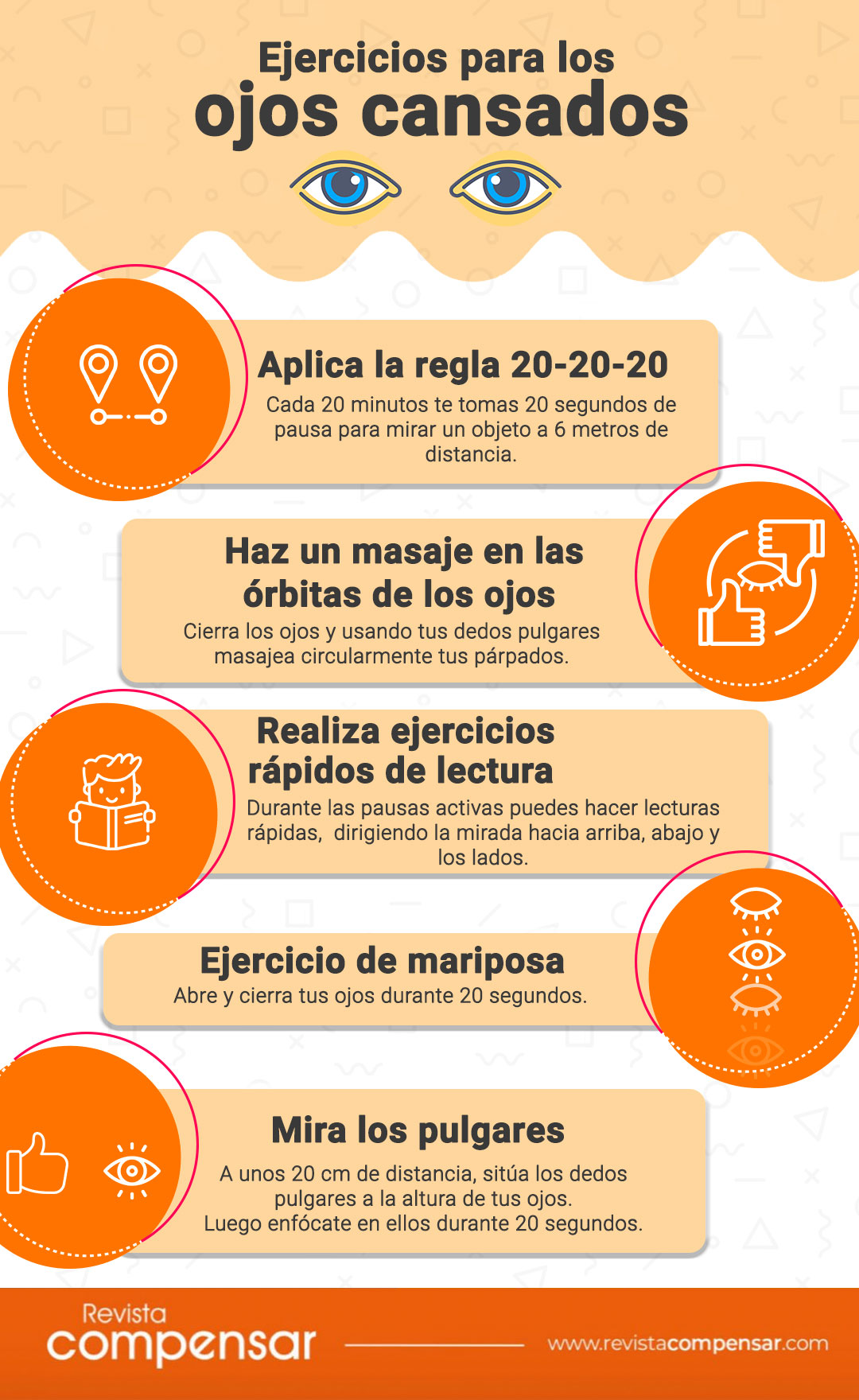 Ejercicios para los ojos cansados