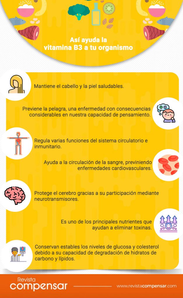 Así ayuda la vitamina B3 a tu organismo