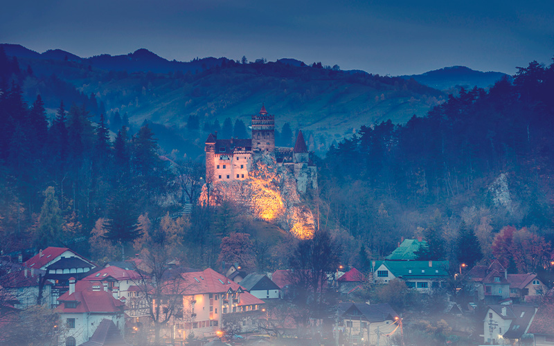 El castillo de Bran Drácula en Transilvania, Rumania