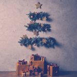 árbol de Navidad en pared