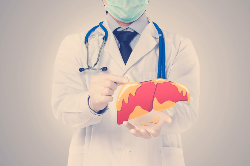 doctor sostiene un hígado gras