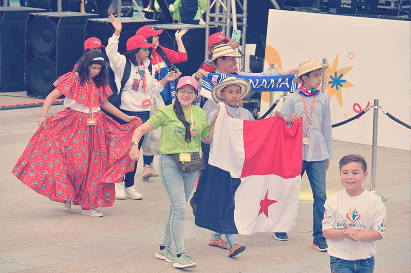 delegación panameña a en la  inauguración de la XXIV Olimpiada Especial FIDES - Compensar Iberoamérica 