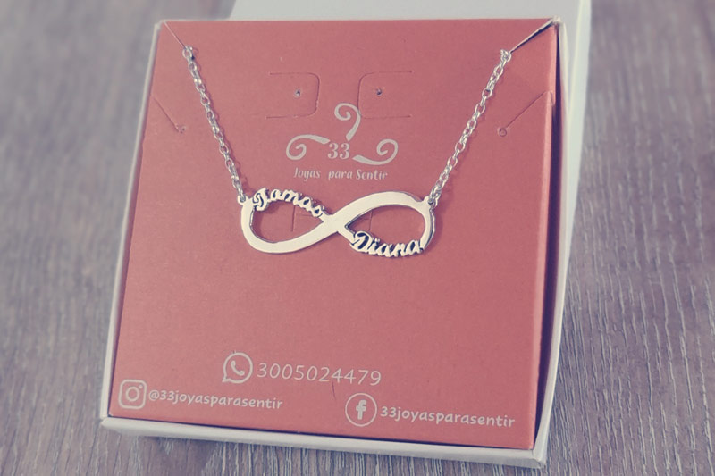 joyas personalizadas en forma de infinito