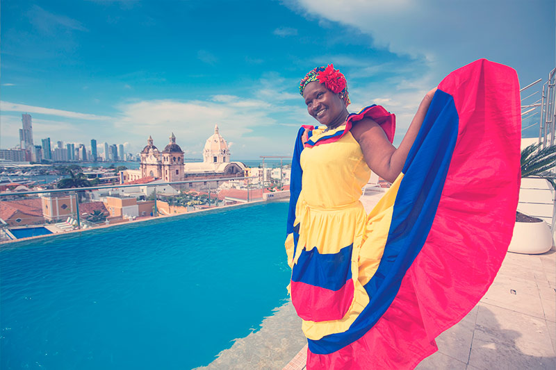 mujer colombiana en Cartagena