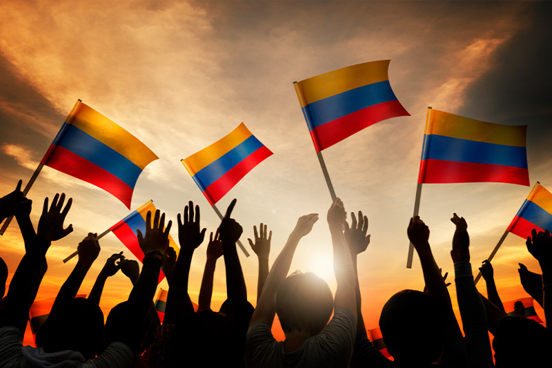 banderas colombianas