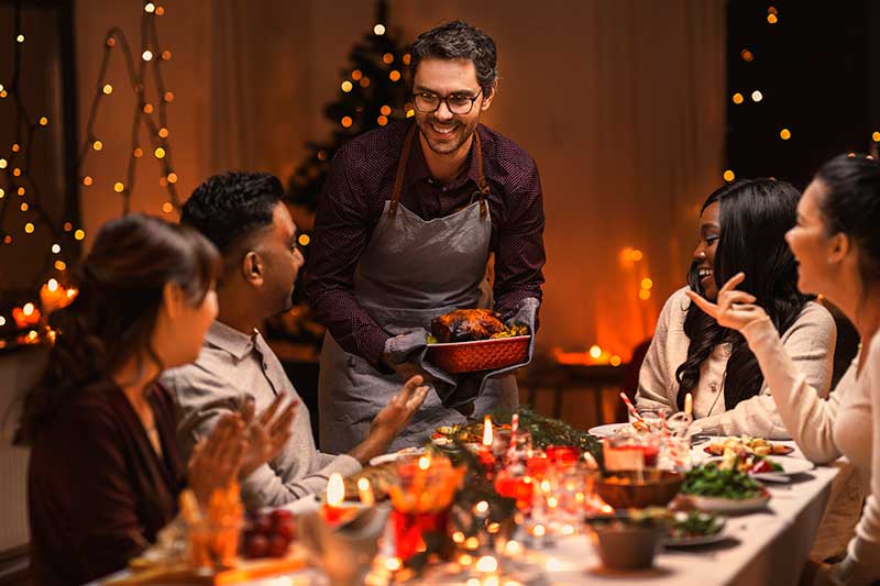 alimentación balanceada durante navidad