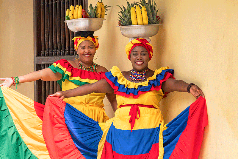 feliz y sonriente palenquera