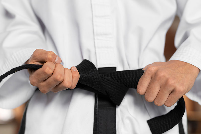 cinturón negro de karate