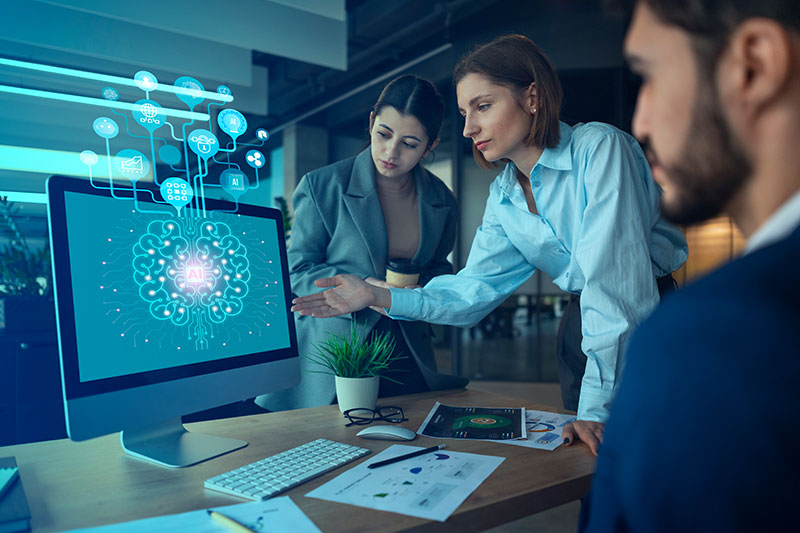 personas que usan inteligencia artificial en el trabajo