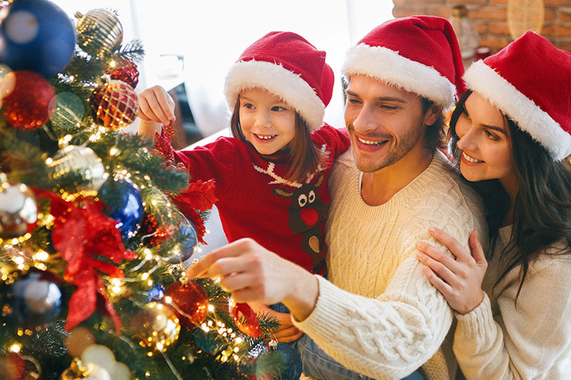 familia en navidad