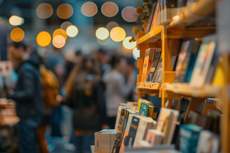 Principales escritores de la India en FILBo 2026 representados en los pabellones de libros de la feria.